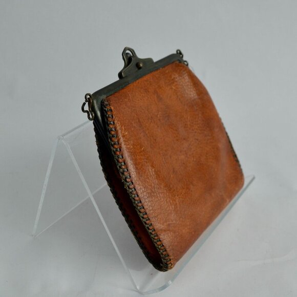 Vintage Tooled Leather Edwardian Purse - Picture 5 of 8